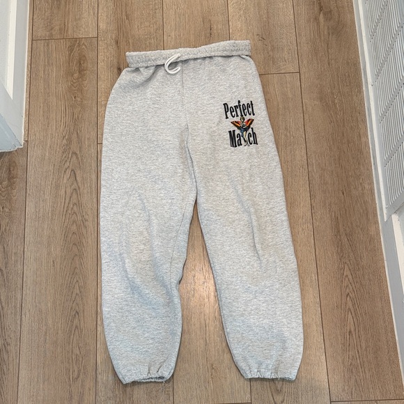 Boys Lie Pants - Boys Lie Gray Track Pants with Perfect Match Print